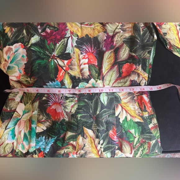 Farm Rio low back romper jungle flowers size M with beaded tassel ties! NWT! - Picture 12 of 12